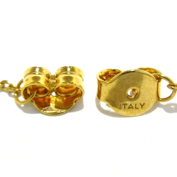 CELINE Trionf Chain Pearl Earrings - Gold Cream Hardware Fake Pearl 390-081725 - Picture 4 of 7